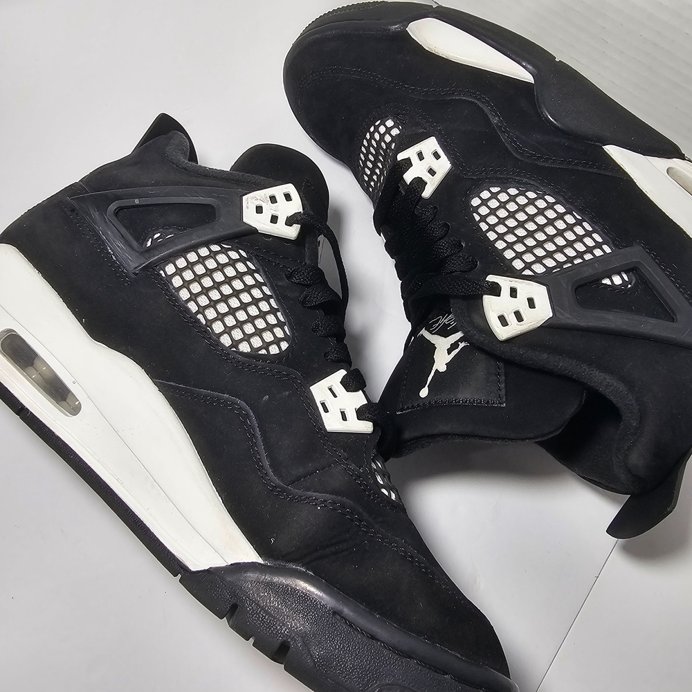 Air Jordan 4 Retro White Thunder (GS) Black/White-Black FQ8213-001 Size 7Y - Picture 6 of 14